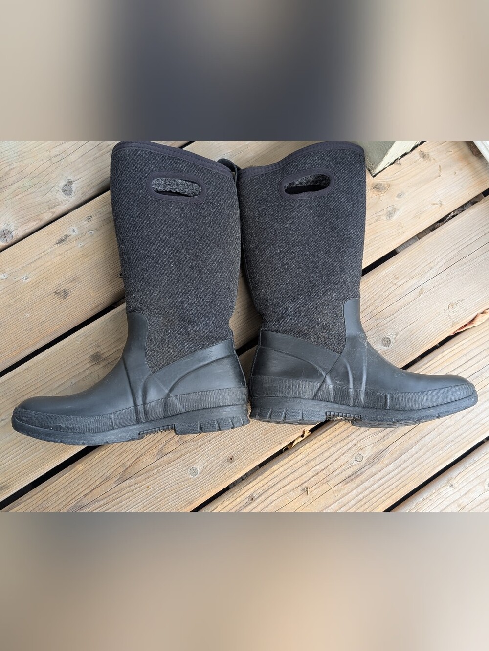 Bogs Women's Black Wool-Blend Waterproof Mid Calf Boots size 9*/9.5 - Picture 14 of 14
